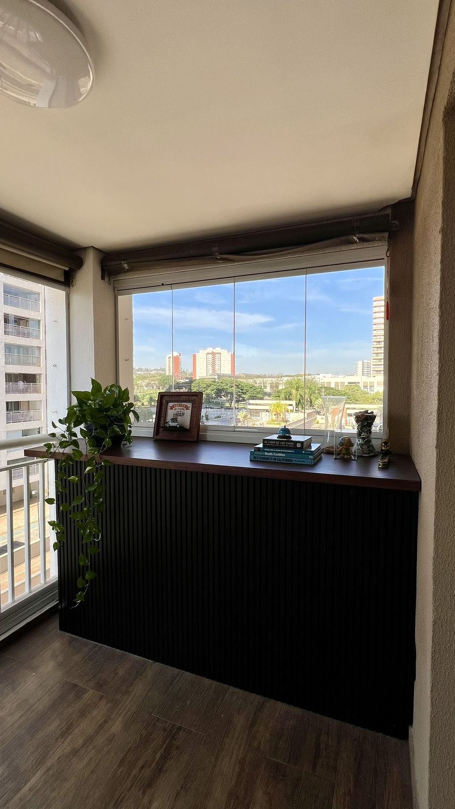 Varanda com vista panorâmica — Apartamento Praças do Golfe